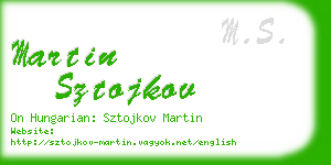 martin sztojkov business card